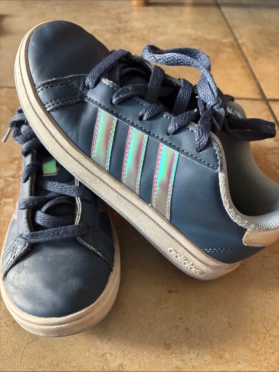 adidas Other - adidas Kids Navy Sneakers with Iridescent Heel